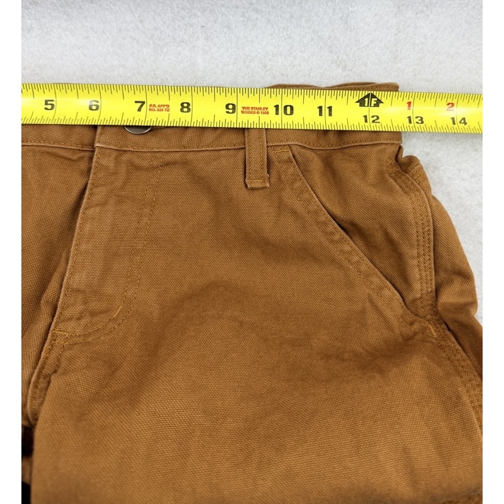 Carhartt Boys Carpenter Pants Brown Cotton Canvas BN8311-B Size 7, Adj Waist - Picture 7 of 9